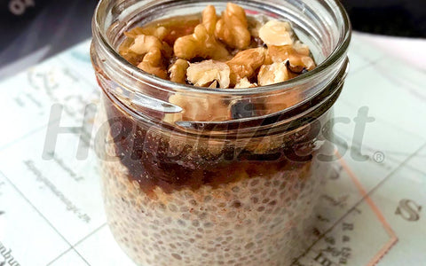 Aguaje Caramel Chia Pudding with Walnuts