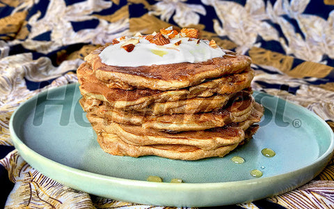 Amaranth Carrot Cake Pancakes