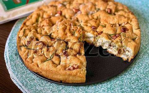 Amaranth Focaccia Bread with Rosemary and Walnuts