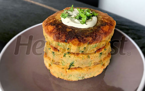 Amaranth Parsley Potato Cakes