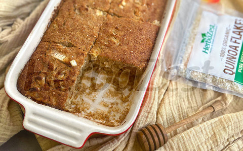 Apple Cinnamon Baked Quinoa Flakes