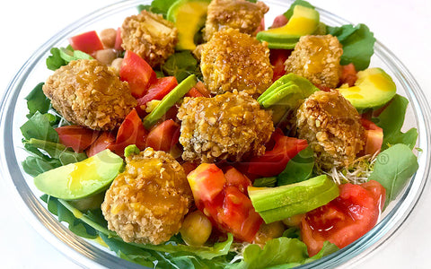 Baked Sacha Inchi-Crusted Tofu Nuggets