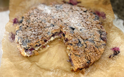Blueberry Cheesecake with Amaranth Flour