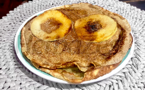 Carmelized Apple Crepes with Kaniwa Flour