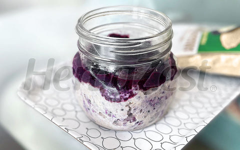 Chia Blueberry Overnight Amaranth Flakes