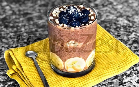 Chocolate Chia Pudding with Amaranth Pop