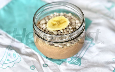 Chocolate Cottage Cheese Mousse with Kaniwa Pop