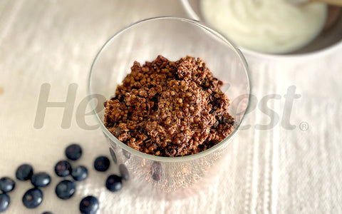 Chocolate Puffed Quinoa Granola