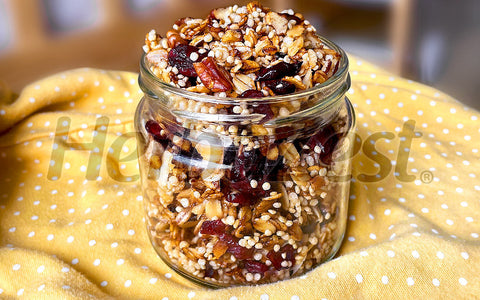 Cranberry Pecan Skillet Granola with Quinoa Crispies