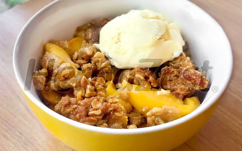 Healthy Amaranth Peach Crumble