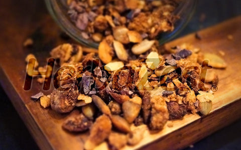 Homemade Maca Granola with Cacao Nibs and Sacha Inchi Seeds