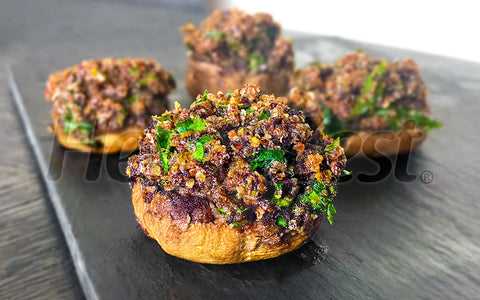Kaniwa Flake-Stuffed Mushrooms