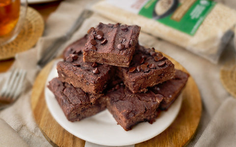 Kidney Bean Brownies with Quinoa Flakes
