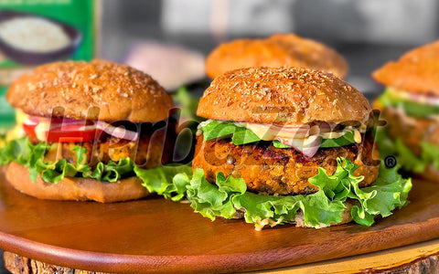 Lentil Burgers with Amaranth Flakes