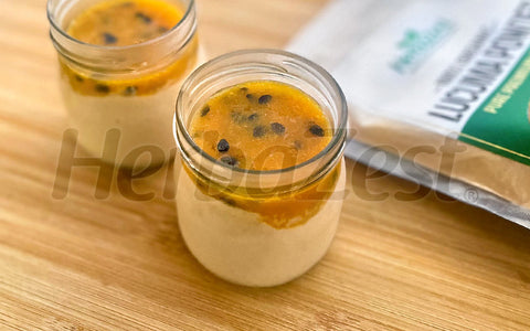 Lucuma Mousse with Passion Fruit