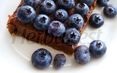 Maca Cacao Hazelnut Bars with Blueberries