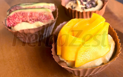 Maca Chocolate Cups with Pumpkin Cream Cheese