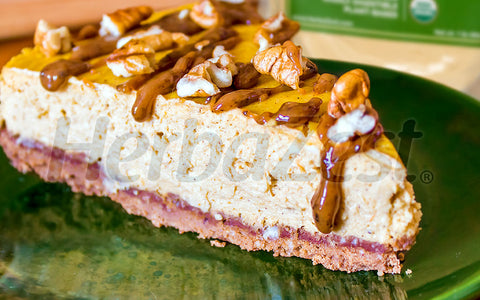 Pumpkin Cheesecake with Sacha Inchi Crust