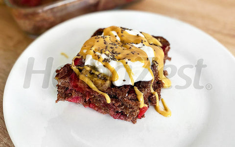 Strawberry Banana Baked Kaniwa Flakes