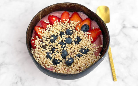 Strawberry Smoothie Bowl with Puffed Quinoa