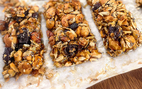 Trail Mix Granola Bars with Sacha Inchi Seeds