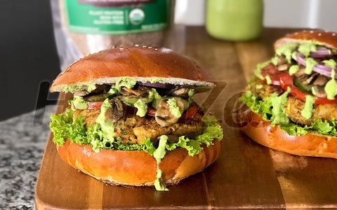 White Bean Burgers with Kaniwa Flakes