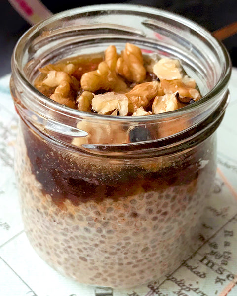 Aguaje Caramel Chia Pudding with Walnuts