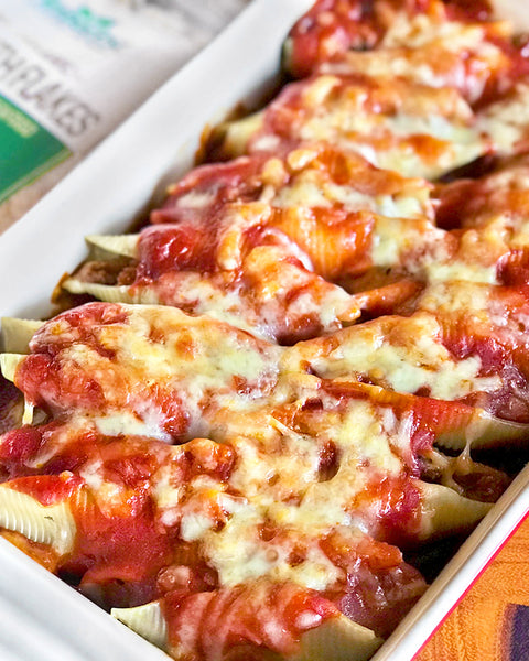 Amaranth and Mushroom Stuffed Pasta Shells