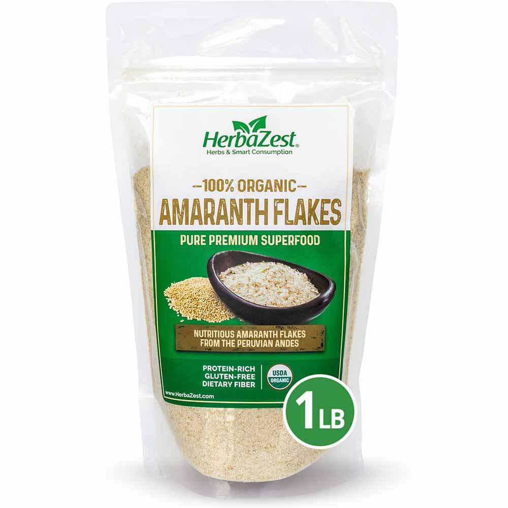 Amaranth Flakes - Organic & Convenient - HerbaZest