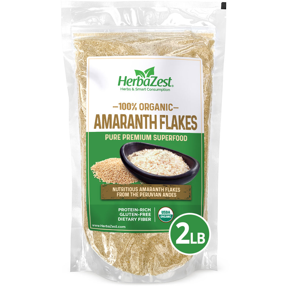 Amaranth Flakes - Organic & Convenient - HerbaZest