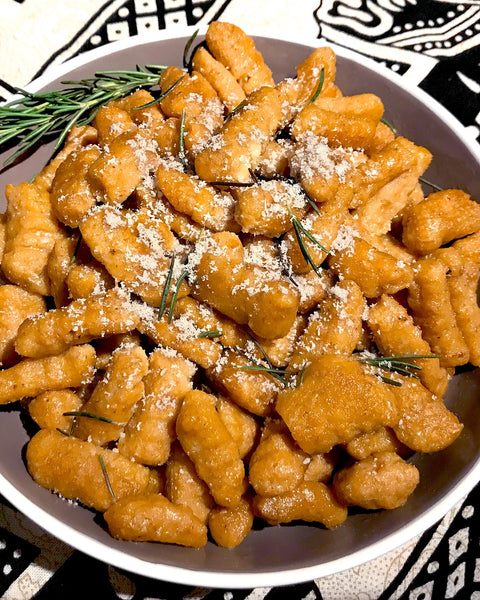 Amaranth Sweet Potato Gnocchi