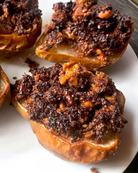 Baked Pears with Kaniwa Crumble Topping