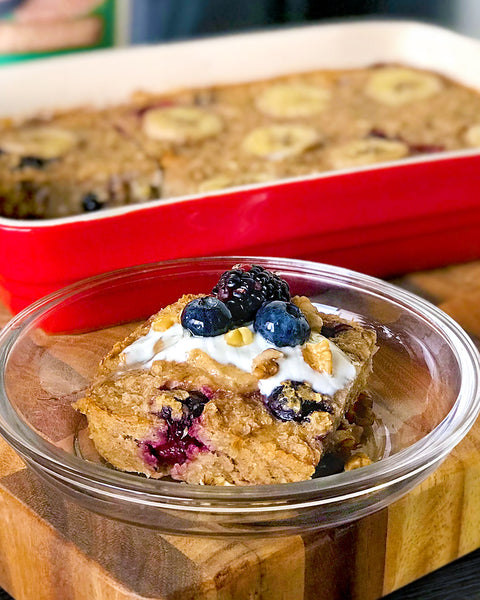 Baked Quinoa Flakes with Blueberries