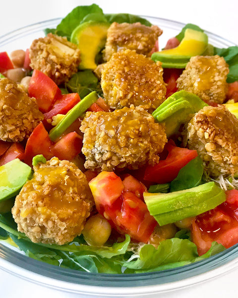 Baked Sacha Inchi-Crusted Tofu Nuggets