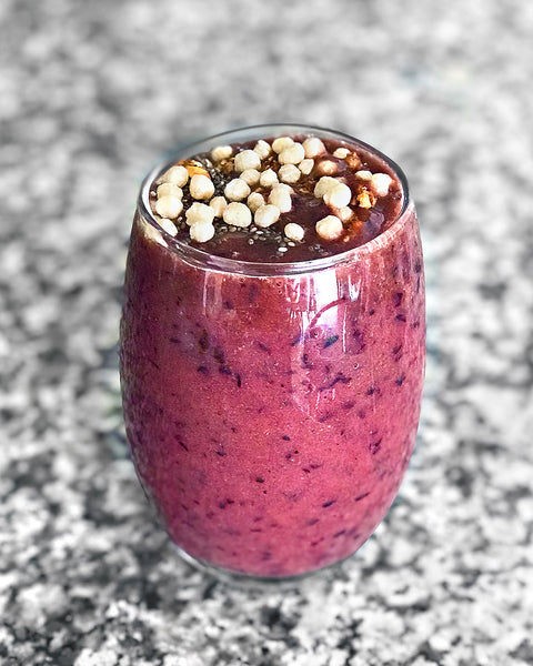 Blueberry Acai Smoothie with Peanut Butter