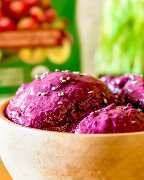 Camu Camu & Blueberry Chia Ice Cream