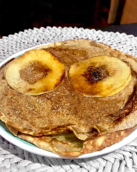 Carmelized Apple Crepes with Kaniwa Flour