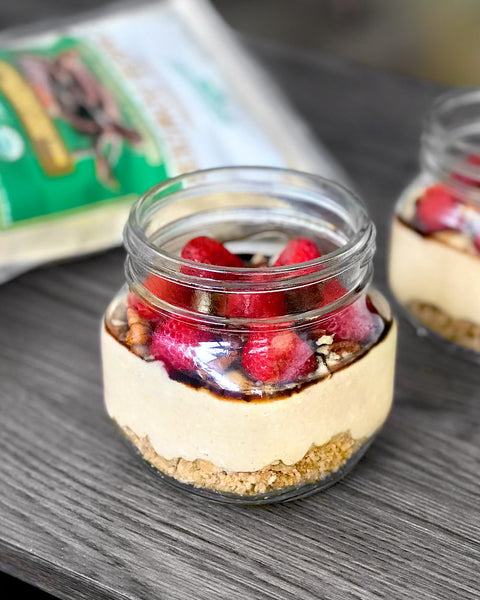Carob Cheesecake in a Jar