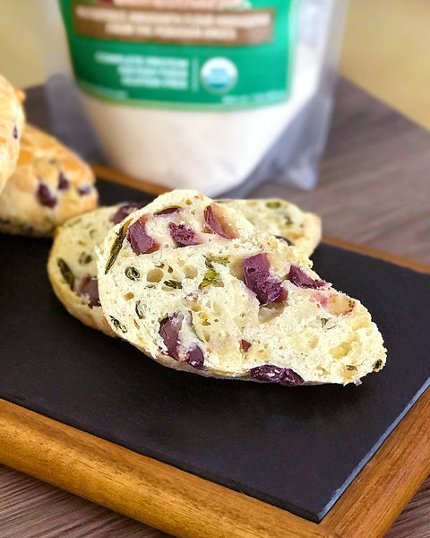 Cheese & Olives Scones with Amaranth Flour