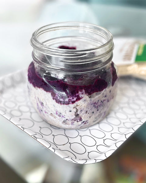 Chia Blueberry Overnight Amaranth Flakes