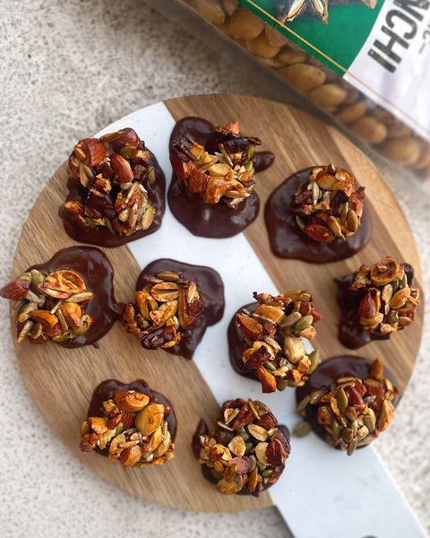 Chocolate-Dipped Sacha Inchi Nut Clusters