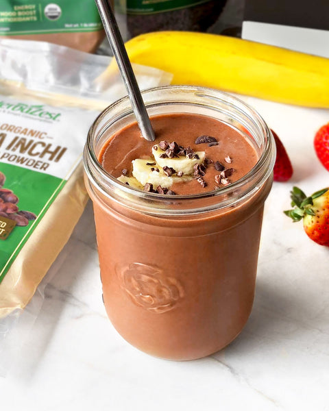 Chocolate Smoothie with Sacha Inchi Powder
