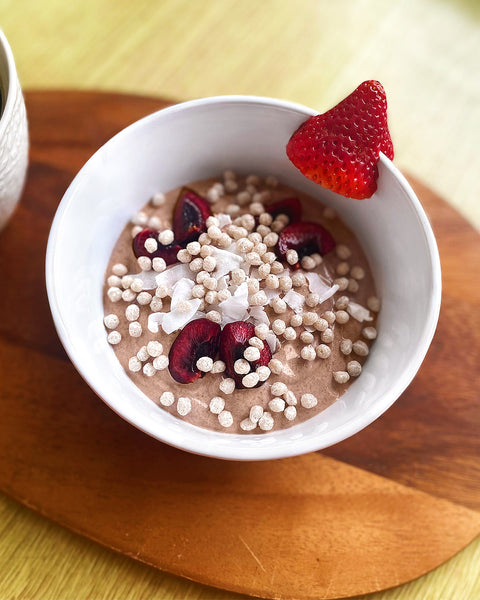 Chocolate Yogurt with Kaniwa Pop