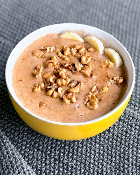 Cinnamon Arracacha Porridge with Walnuts