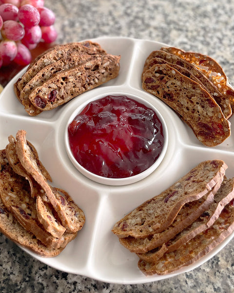 Cranberry Sunflower Crackers with Kaniwa Flakes