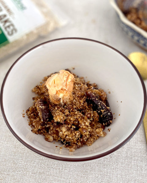 Fig Crumble with Quinoa Flakes