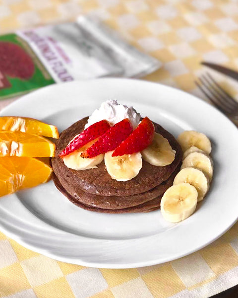 Fluffy Red Quinoa Flour Pancakes