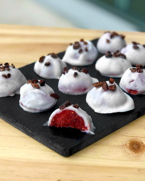 Frozen Yogurt Strawberry Jam Bites