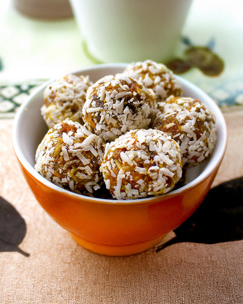 Goldenberry Mango Energy Bites with Coconut