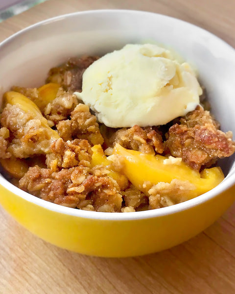 Healthy Amaranth Peach Crumble